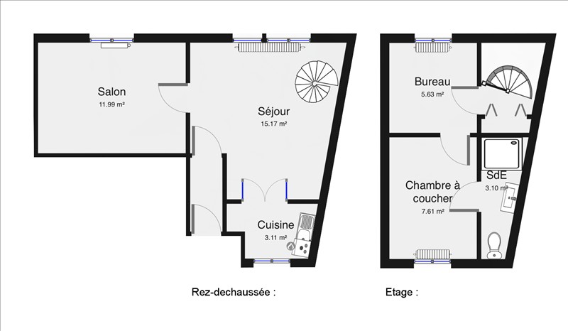 Duplex CHAMPLAN - 3 pièce(s) - 53.15 m2