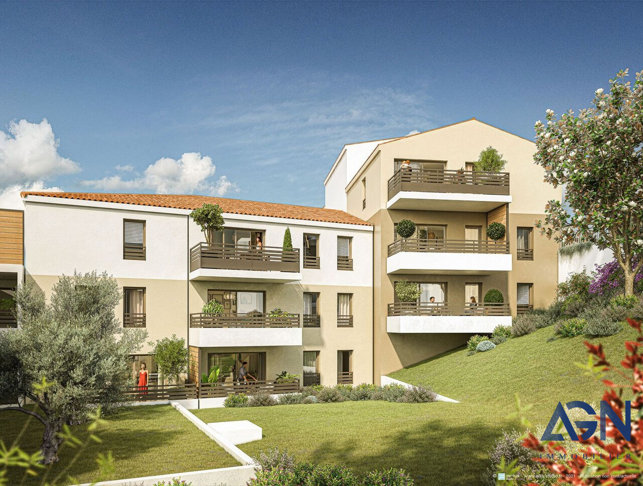 Photo Résidence à NIMES (30000)  14 appartements disponibles, de 2 à 4 pièces à partir de 195 000  avec place de parking image 3/4