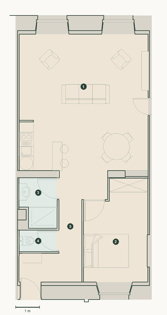 Appartement Bordeaux Saint-Michel /T2 52.9 m2 - photo 4