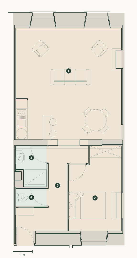 Appartement Bordeaux T2 52.9 m2 rénové - Saint-Michel - photo 4