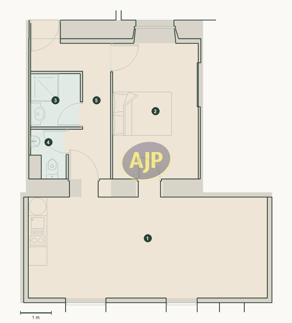 Appartement Bordeaux T2 47,5 m2 rénové - photo 4