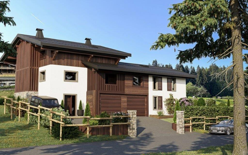 Photo MEGEVE Chalet de 350 m²  + 40 m² de garage sur terrain 790 m² en cours de réalisation image 4/6