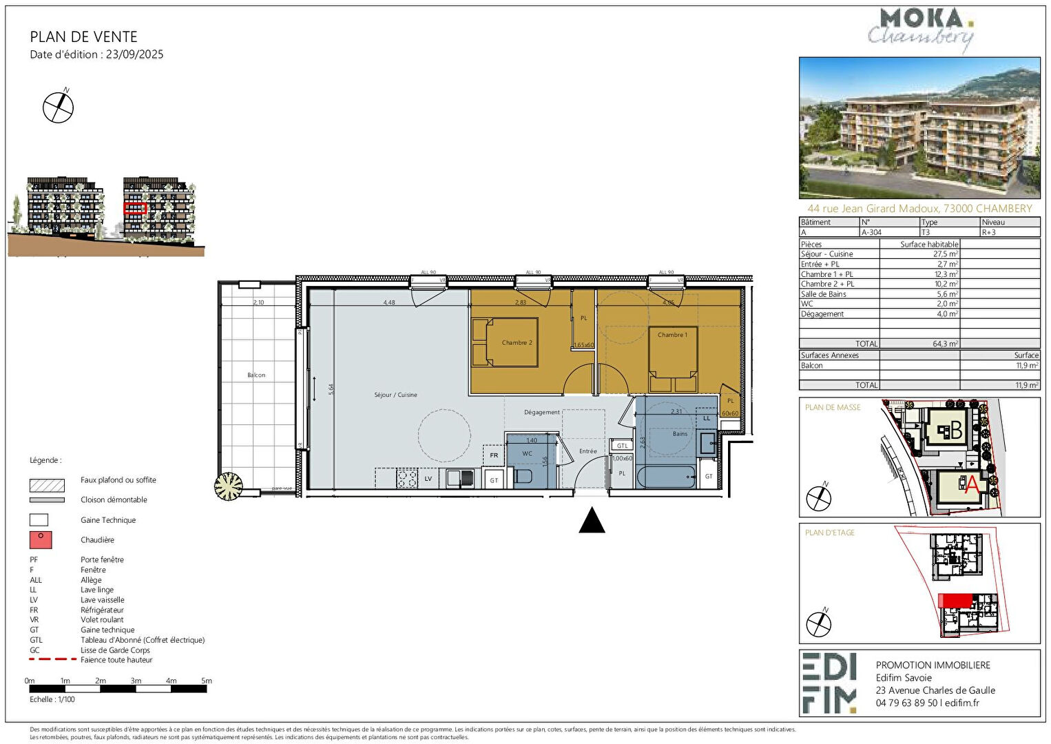 Photo Chambéry T3 de 64,30 m² image 2/4