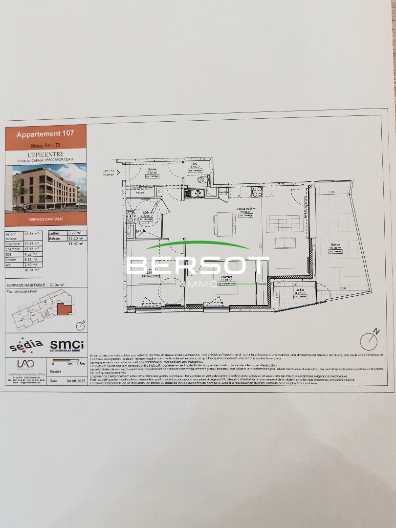Appartement en VEFA avec terrasse et box centre-ville proche frontière suisse