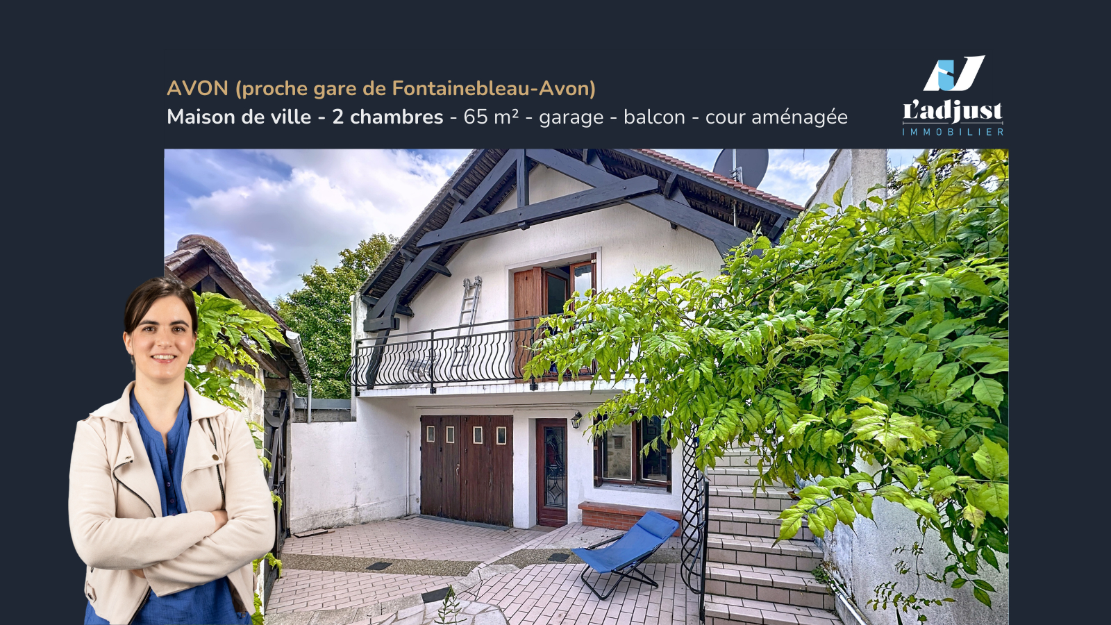 Maison de ville 63 m² avec garage et cour privative Fontainebleau-Avon