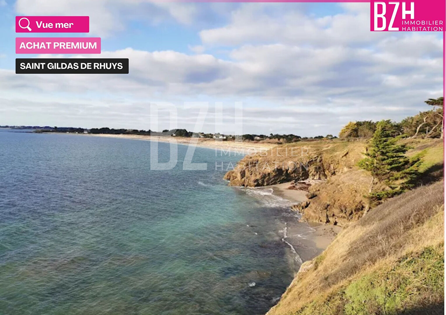 A vendre - Maison à Saint-Gildas-de-Rhuys - première ligne - vue mer -  très beau potentiel