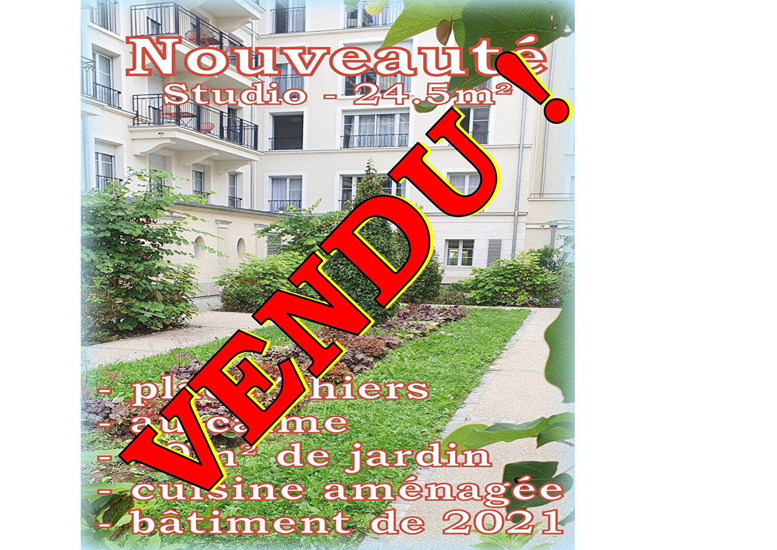 Appartement  1 pièce(s) 24.50 m2