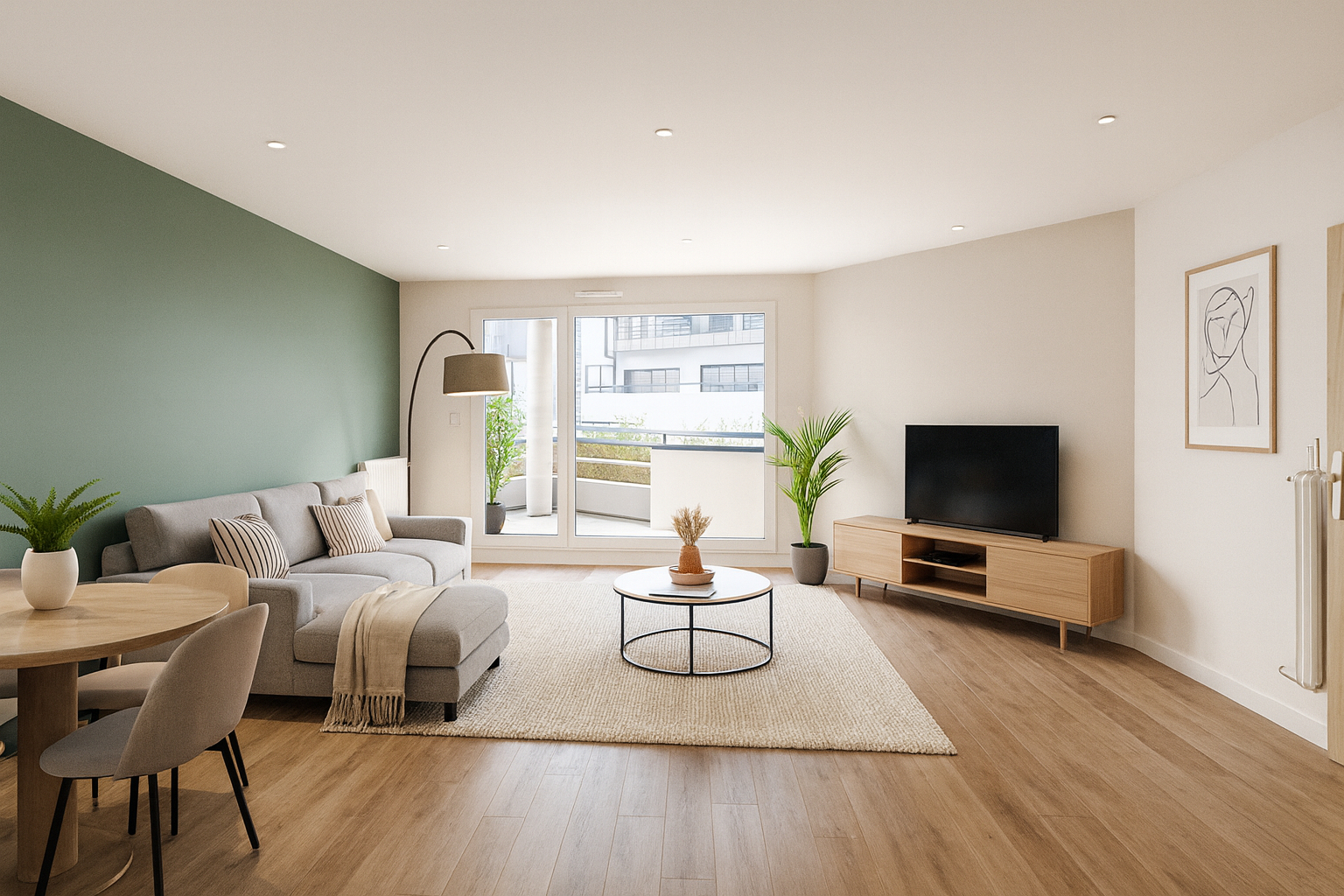 Photo Appartement Le Rheu 82.65 m2 - Hyper Centre - Balcon exposition Sud Ouest image 2/6