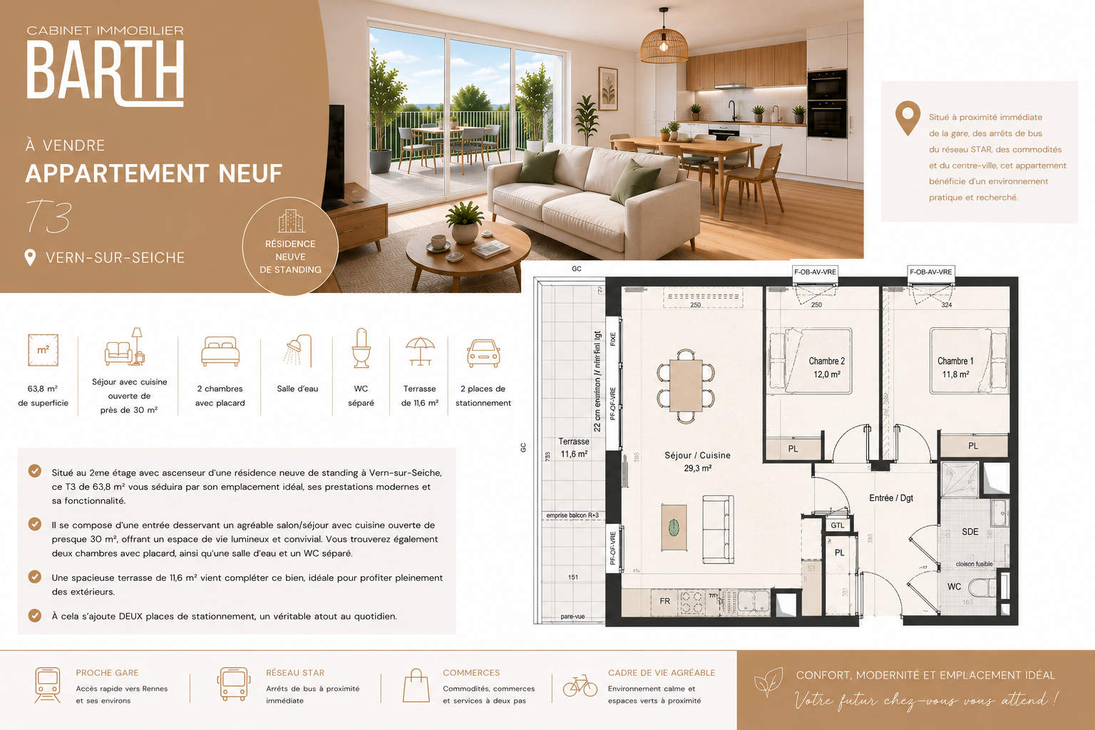 Agence immobilière de CABINET BARTH IMMOBILIER Vern-sur-Seiche