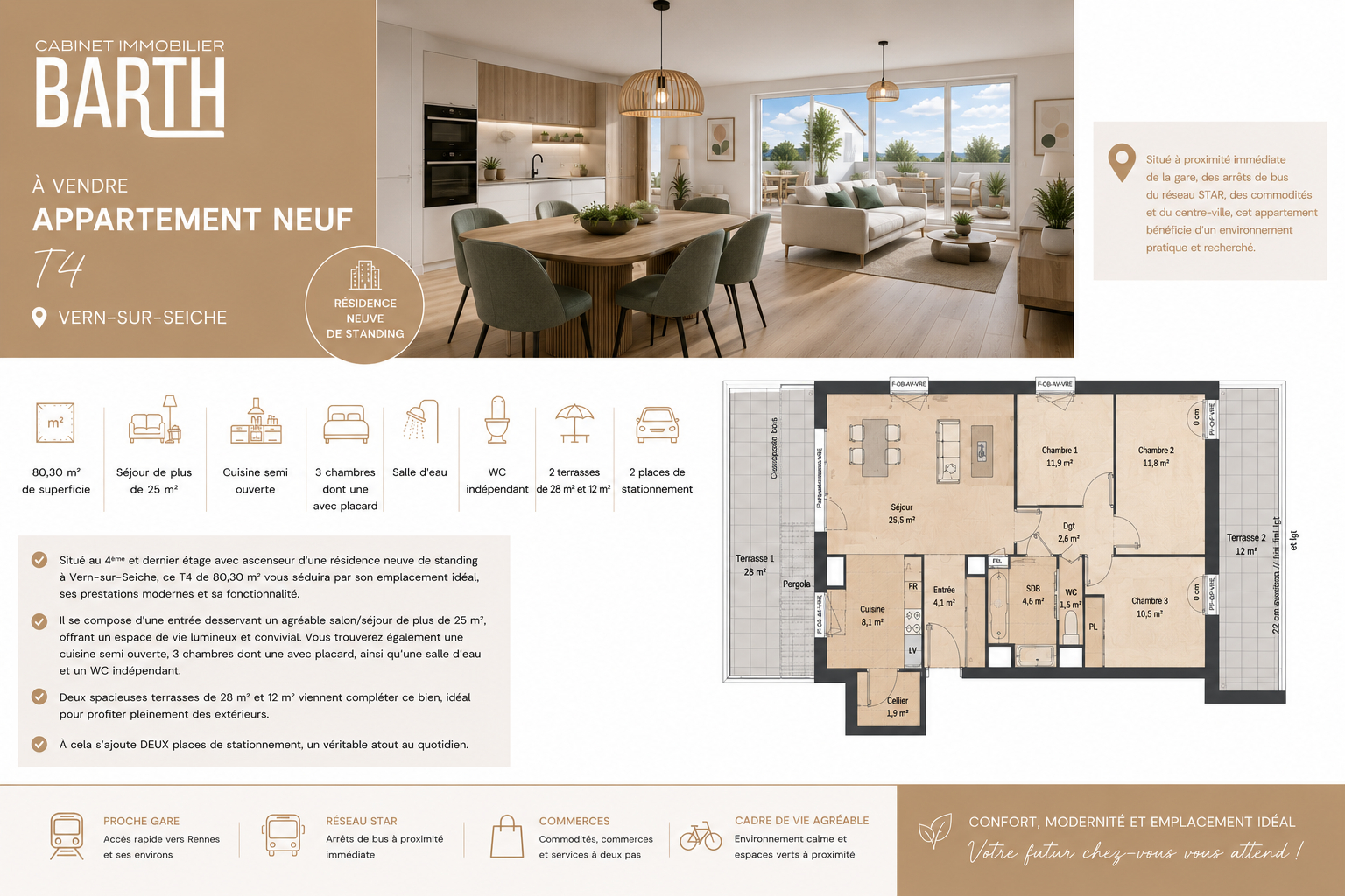 Agence immobilière de CABINET BARTH IMMOBILIER Vern-sur-Seiche
