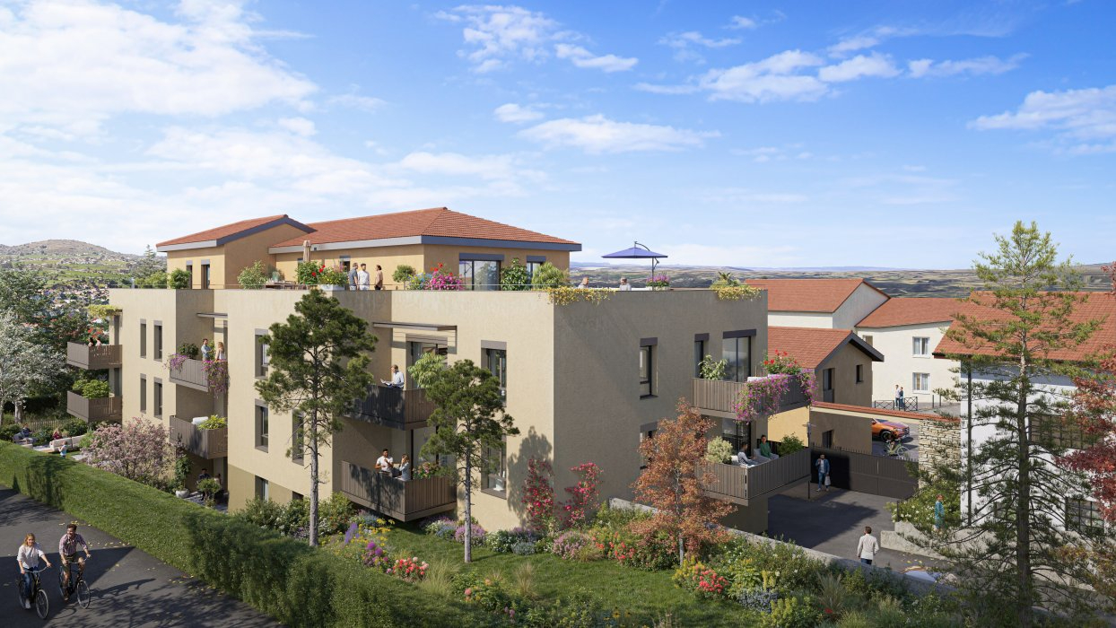 Photo À VENDRE - appartement orientation Sud Ouest - T2 - 44,07m² - 69290 Craponne image 2/6