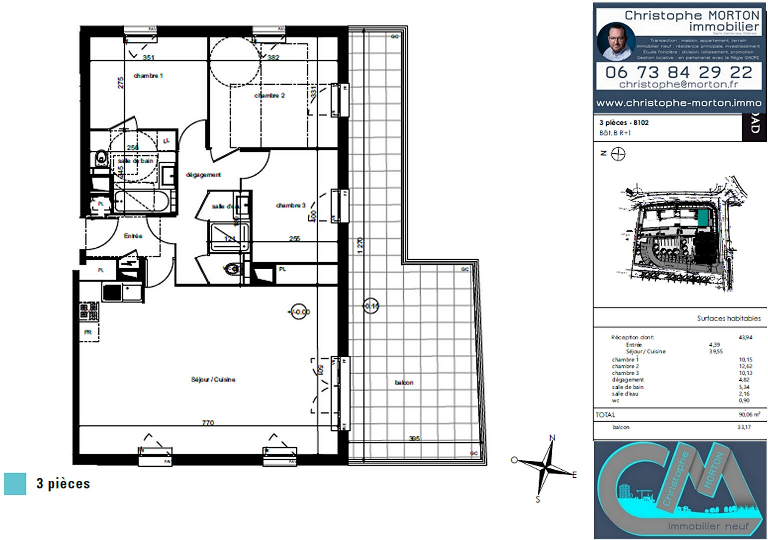 À VENDRE - appartement idéal famille - T4 - 90,06m² - 69210 Lentilly