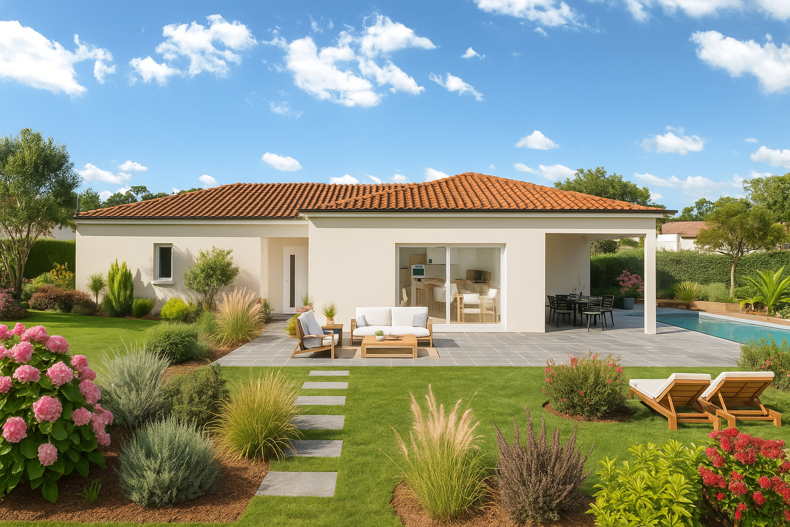 Photo Maison + terrain (Parcelle de 765 m²) REF 694 image 1/2