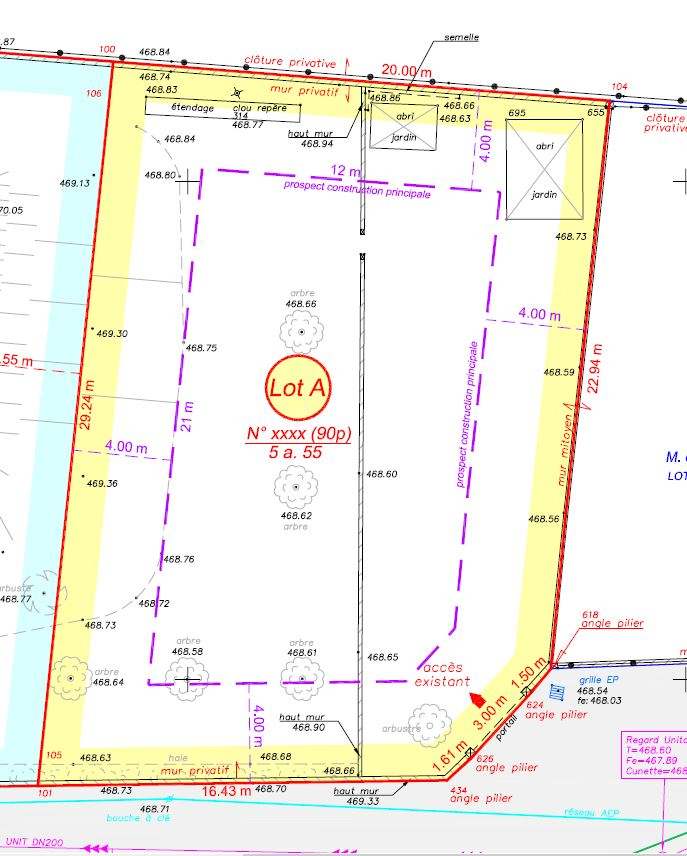 Terrain  plat 550 ²