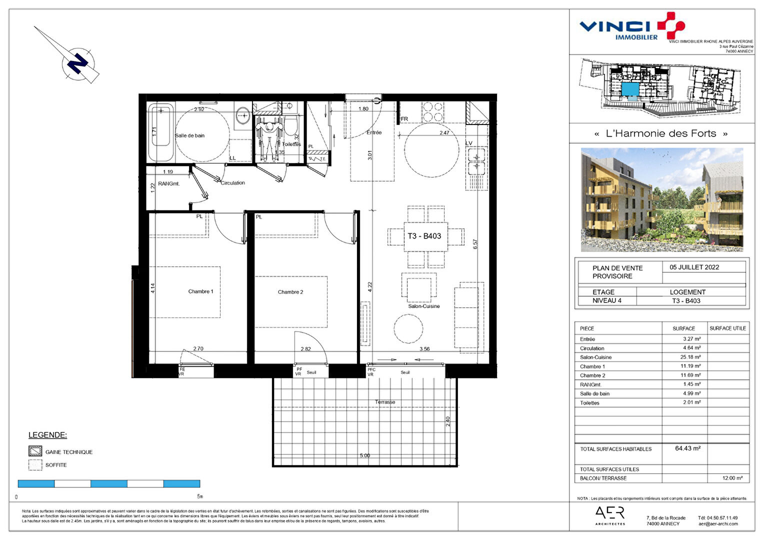 Photo Harmonie des Forts RUMILLY T3 image 2/2