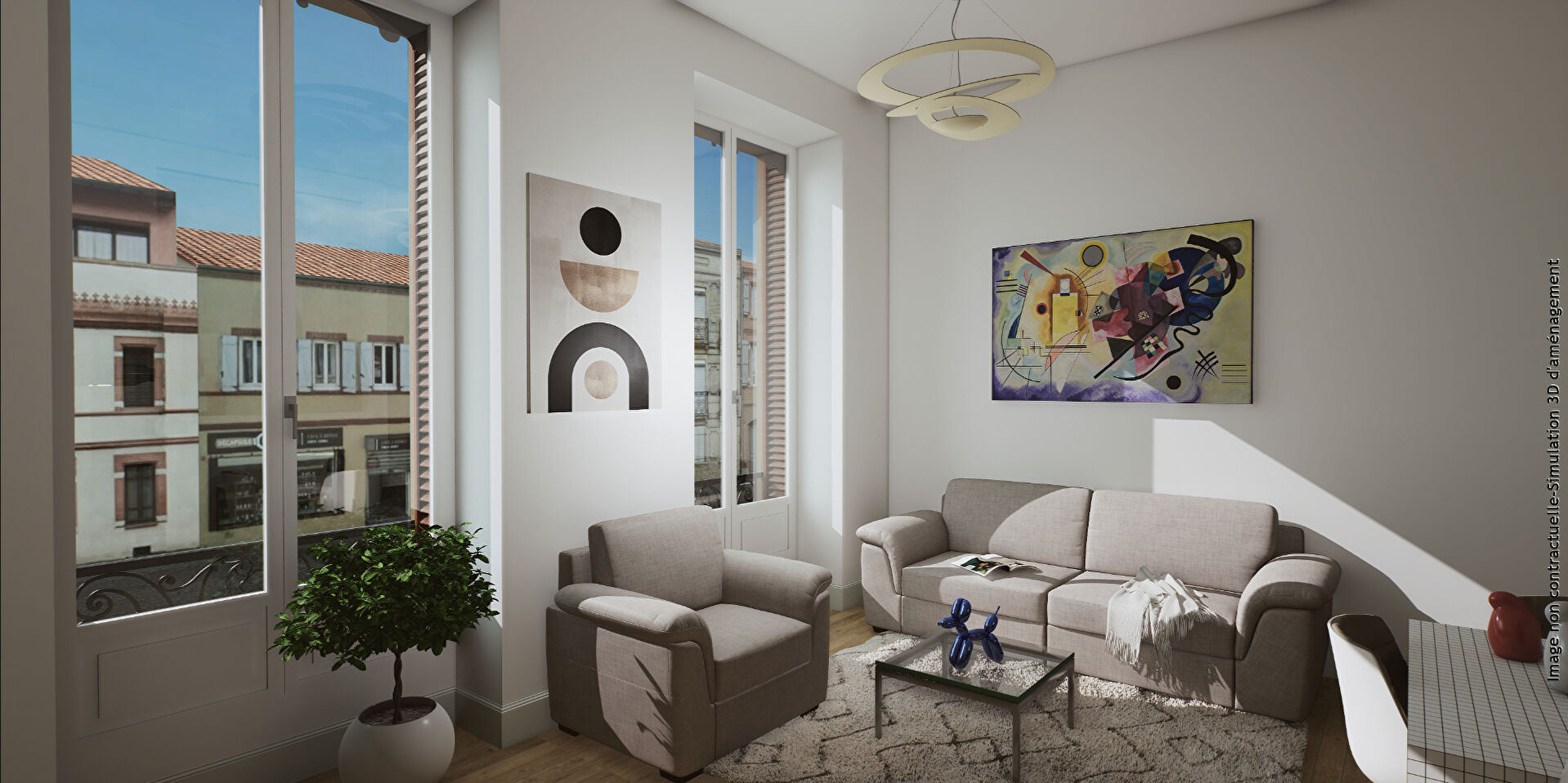 Photo Hypercentre Jeanne d4arc T2 de  57 m² image 2/6