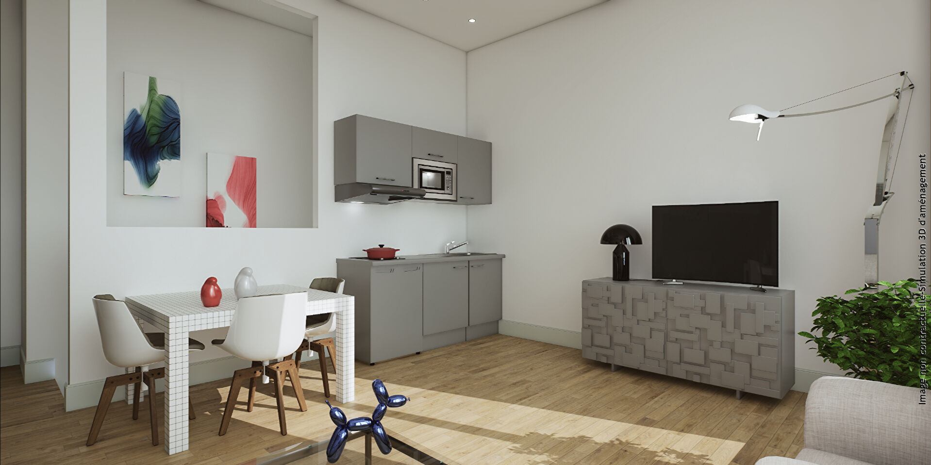 Photo Hypercentre Jeanne d4arc T2 de  57 m² image 3/6