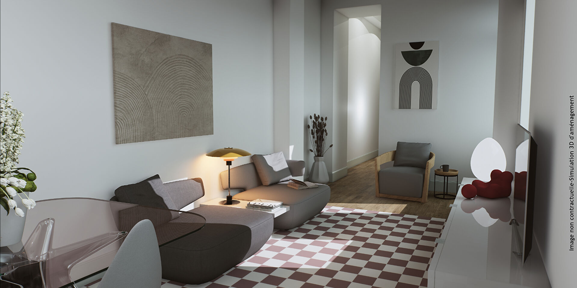 Photo Hypercentre Jeanne d'Arc T3 de 55.40 m² * Terrasse de 54 m² image 4/6