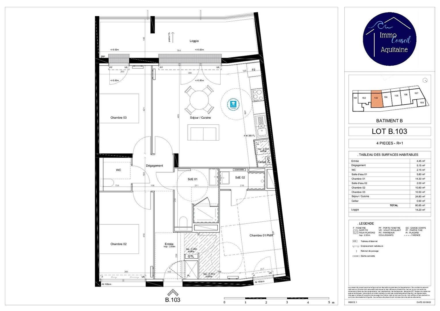 Photo A VENDRE T4 NEUF en VEFA 4 pièces 80.85 m2 avec loggia ouest et 2 parkings privatifs image 2/2