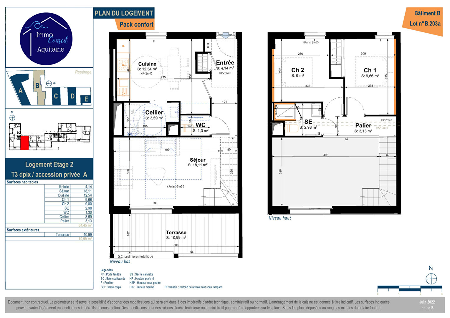 Photo A ACHETER T3 NEUF en VEFA  appartement  DUPLEX 3 pièces 64.45 m2 avec terrasse et parking privatif image 4/4