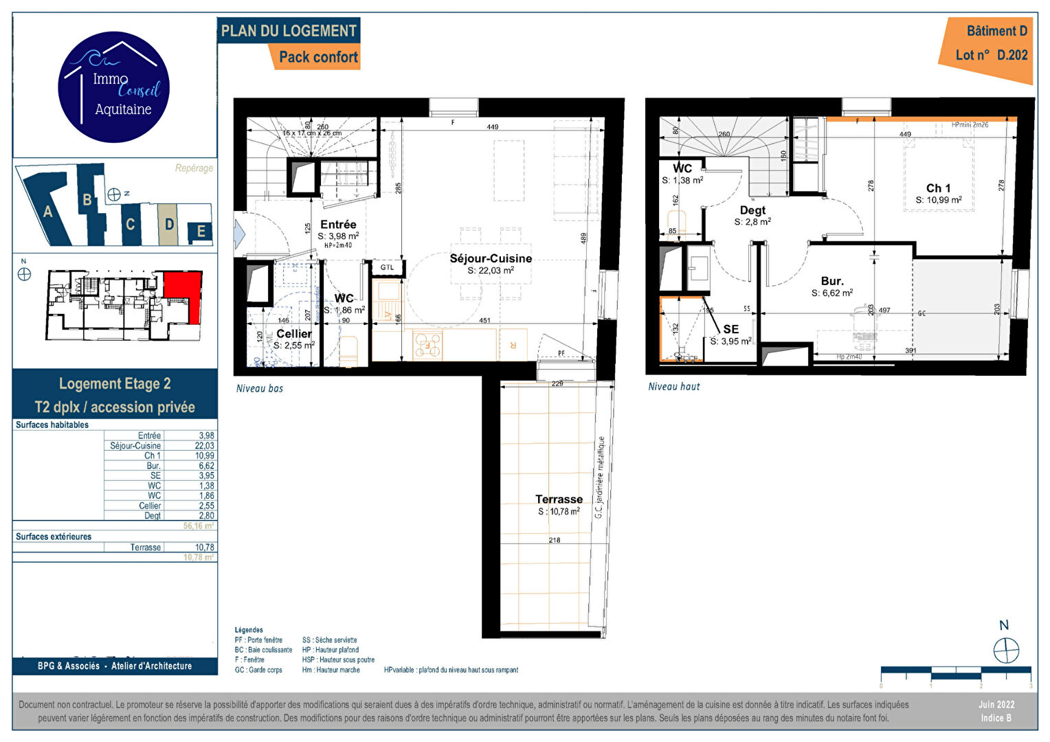 Photo A ACHETER T3 NEUF en VEFA  appartement  en DUPLEX 3 pièces 56.16 m2 avec terrasse et parking privatif image 4/4