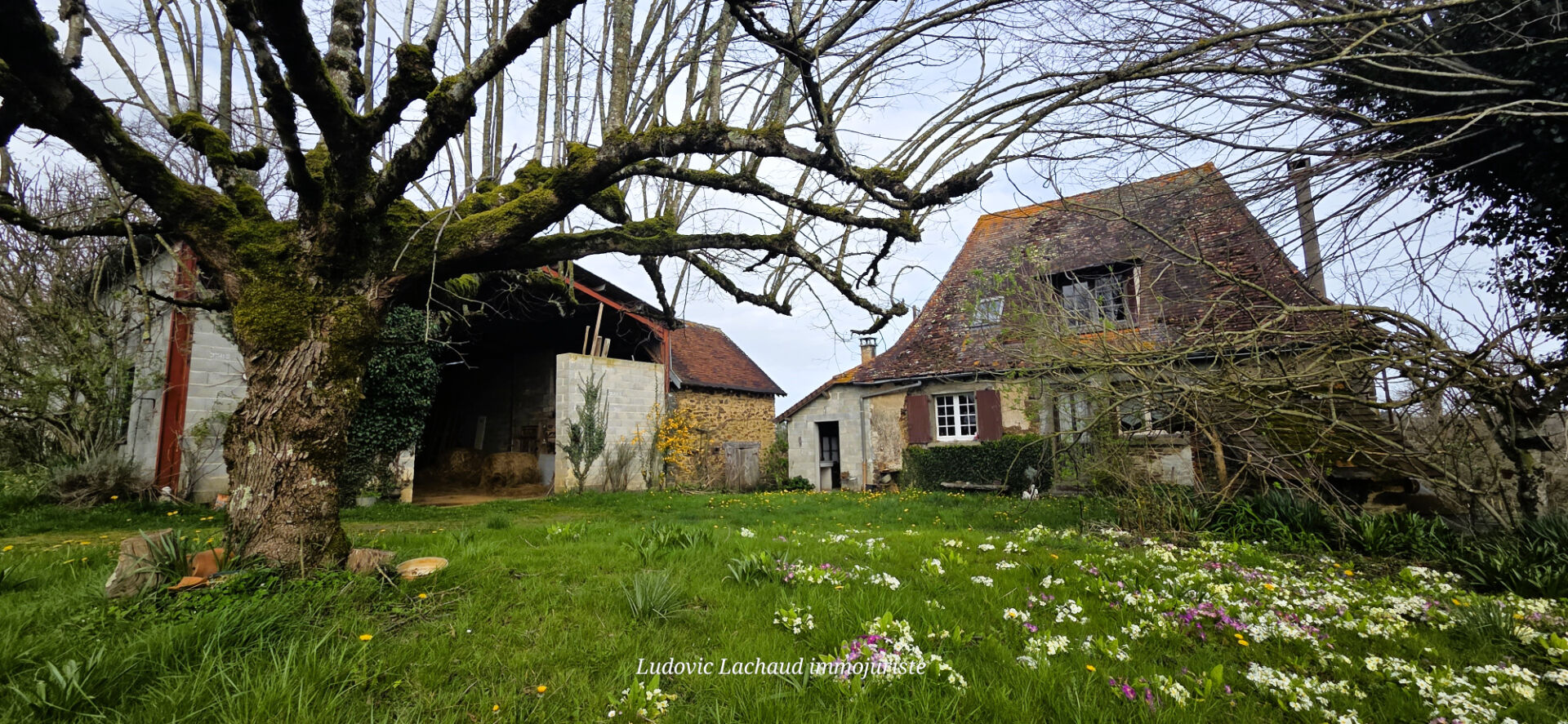 Maison Périgourdine 4 pièces de 98 m2 plus dépendances.