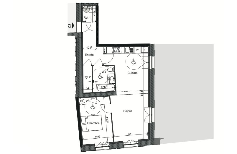 Photo Appartement 3 pièces- 59,4 m2 image 3/4