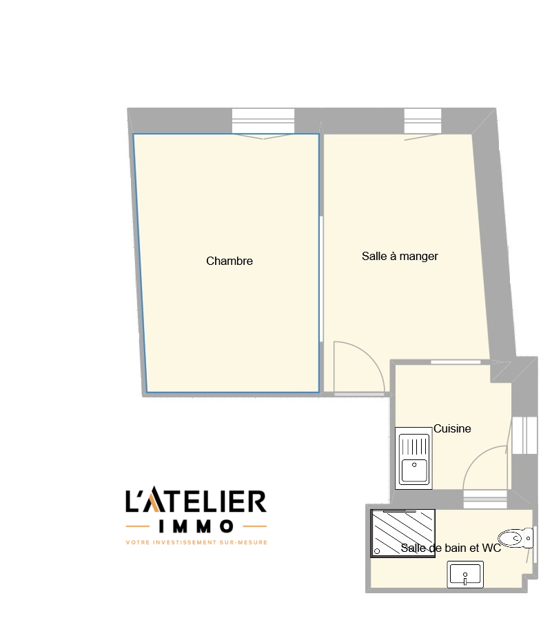 Photo Appartement Nantes 2 pièce(s) 27.93 m2 image 6/6