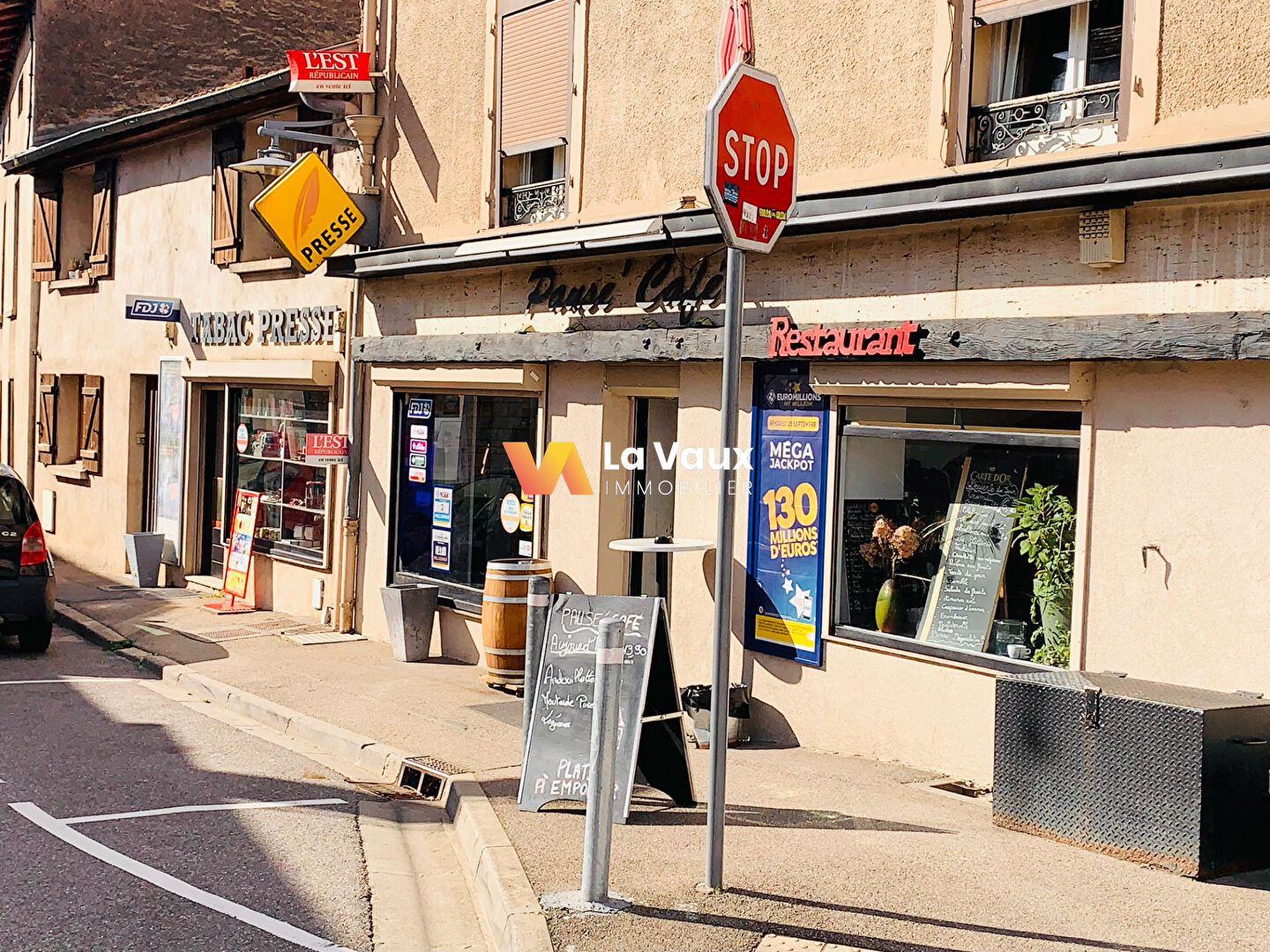 Fonds de commerce de 170 m² et appartement de 100 m² , tabac, pmu, bar, restaurant avec terrasse