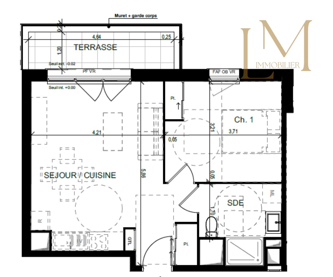 Photo ORLEANS, Projet d'Appartement d'un 2 pièce(s) de 50,88 m² neuf sur plan. image 2/3