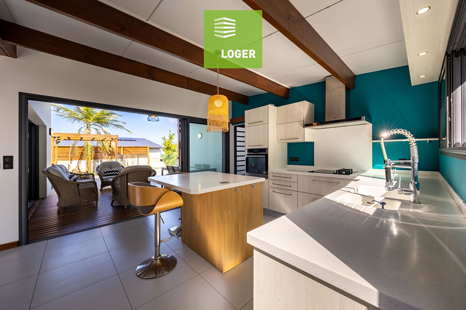 Maison d'architecte meublée avec piscine Saint-Joseph / Les Terrass