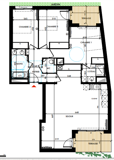 Photo Appartement 4 pièces 97.71m2 image 2/3