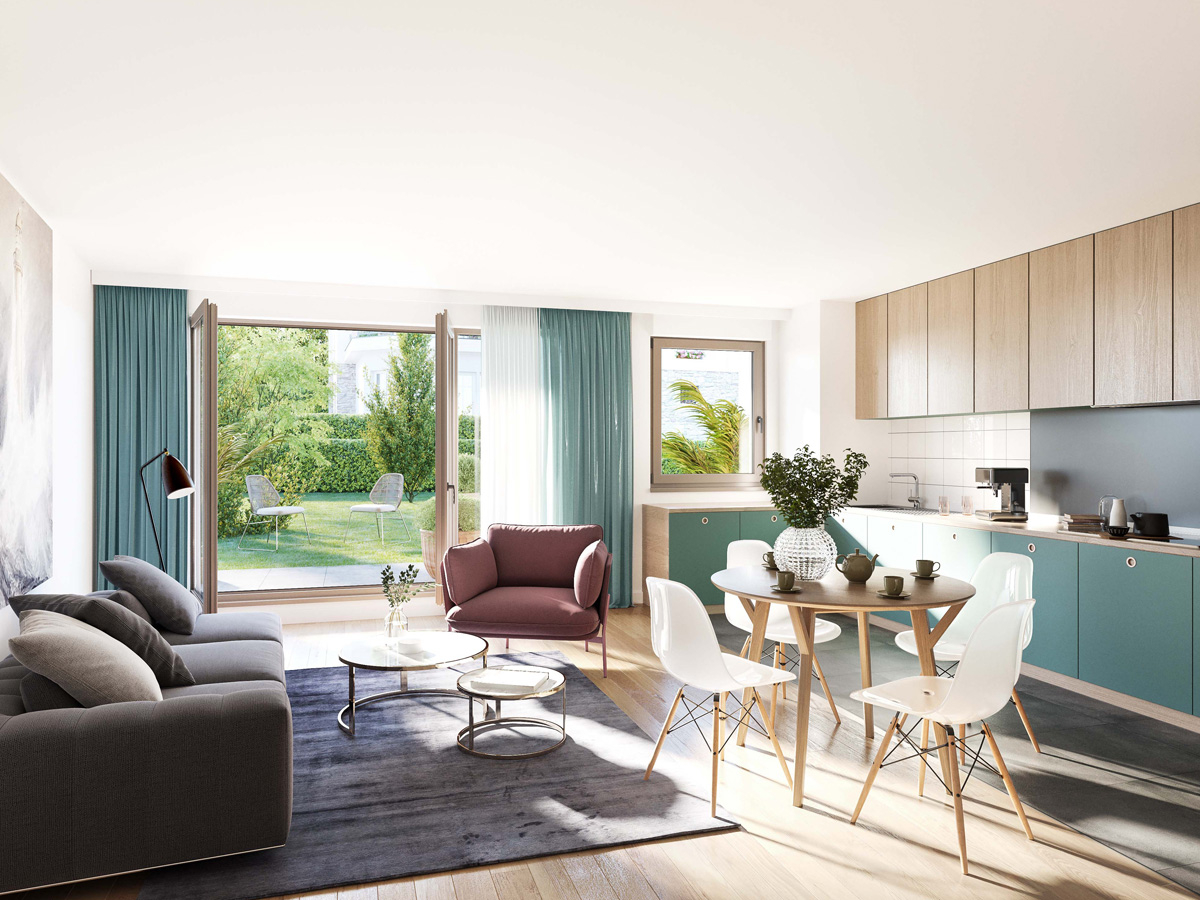 Photo RARE A LA VENTE ! SUPERBE T3 DE 58M² AVEC  JARDIN DE 87M² image 2/6