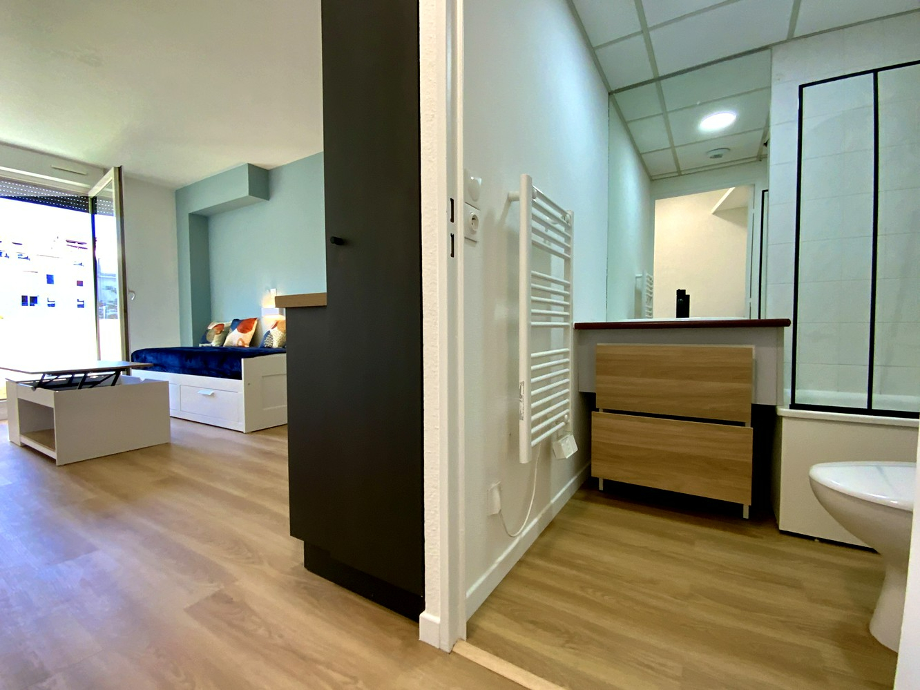 Photo Studio 19 m² Lyon 7°avec Balcon de 5.70 m² image 3/6