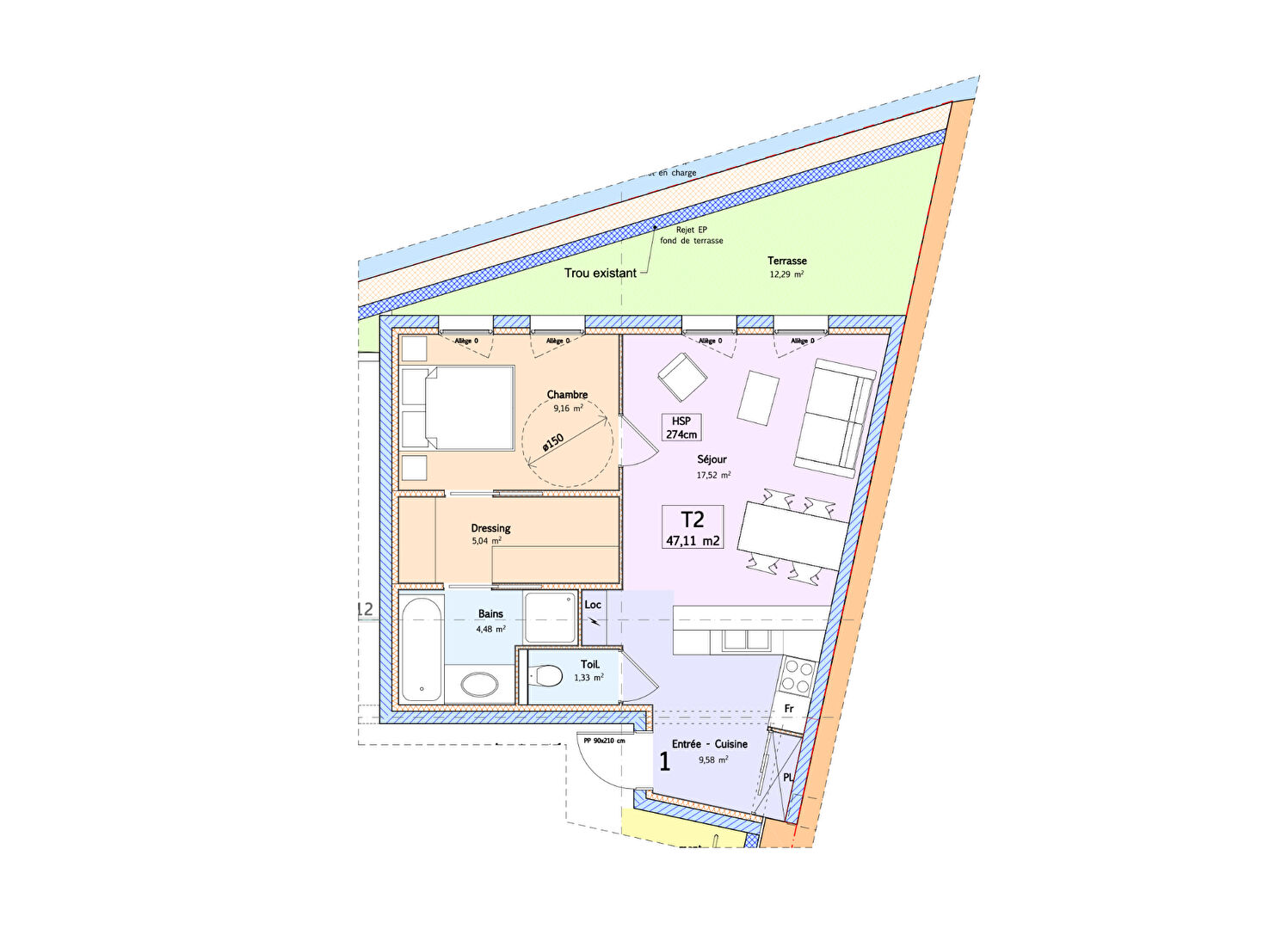 Photo Appartement contemporain en rez de chaussée avec terrasse image 4/6