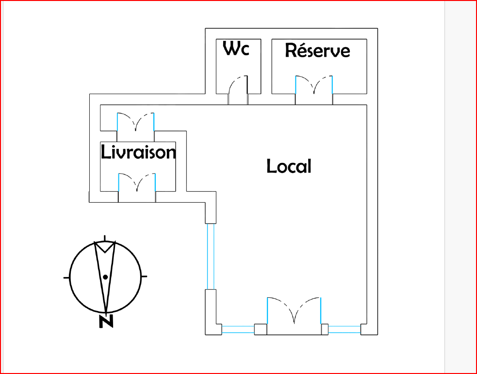 Local commercial Courbevoie 150 m2