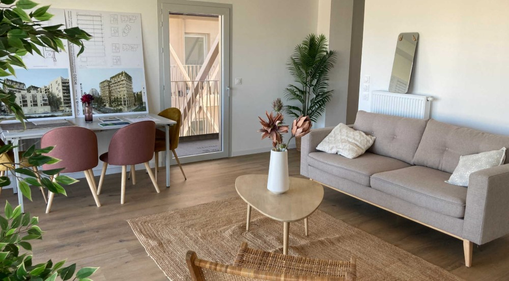 Appartement 3 pièces 68m² avec double balcon et place de parking