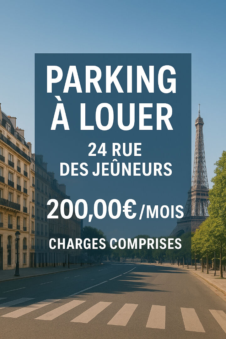 Photo Parking rue des Jeuneurs image 1/1