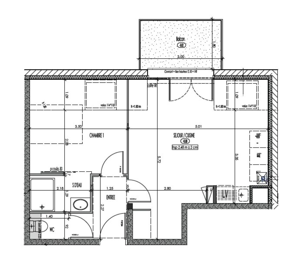 Photo Appartement Vannes 2 pièces 39 m² avec balcon et parkings image 6/6
