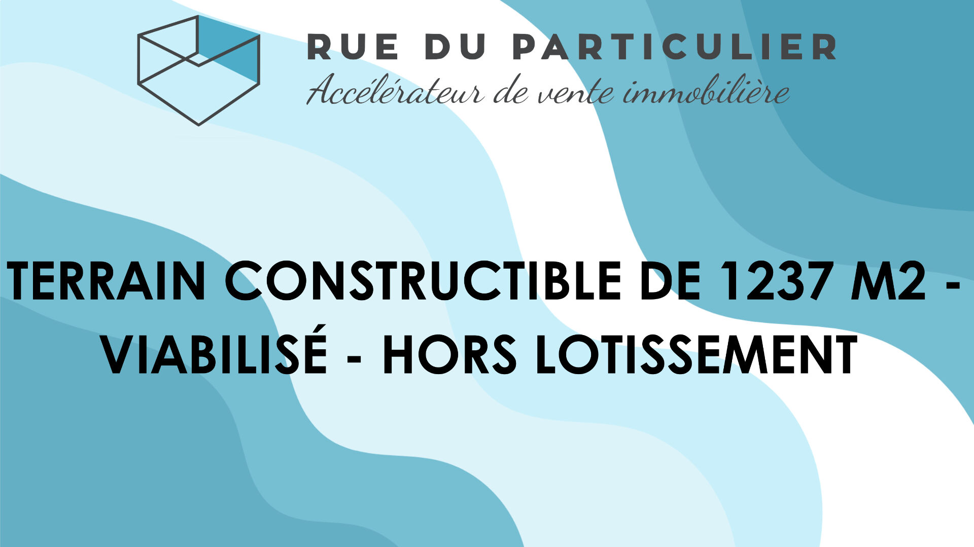 Photo TERRAIN CONSTRUCTIBLE DE 1237 M2 - VIABILISÉ - HORS LOTISSEMENT image 3/3