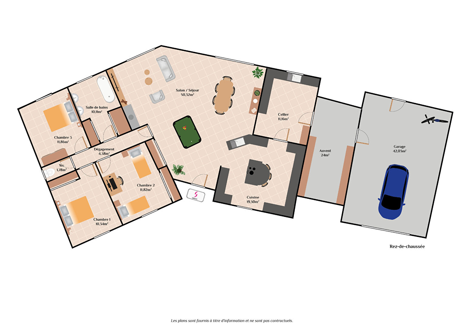 Photo Maison traditionnelle - 3 chambres - 131,10m² - LE FENOUILLER image 1/6