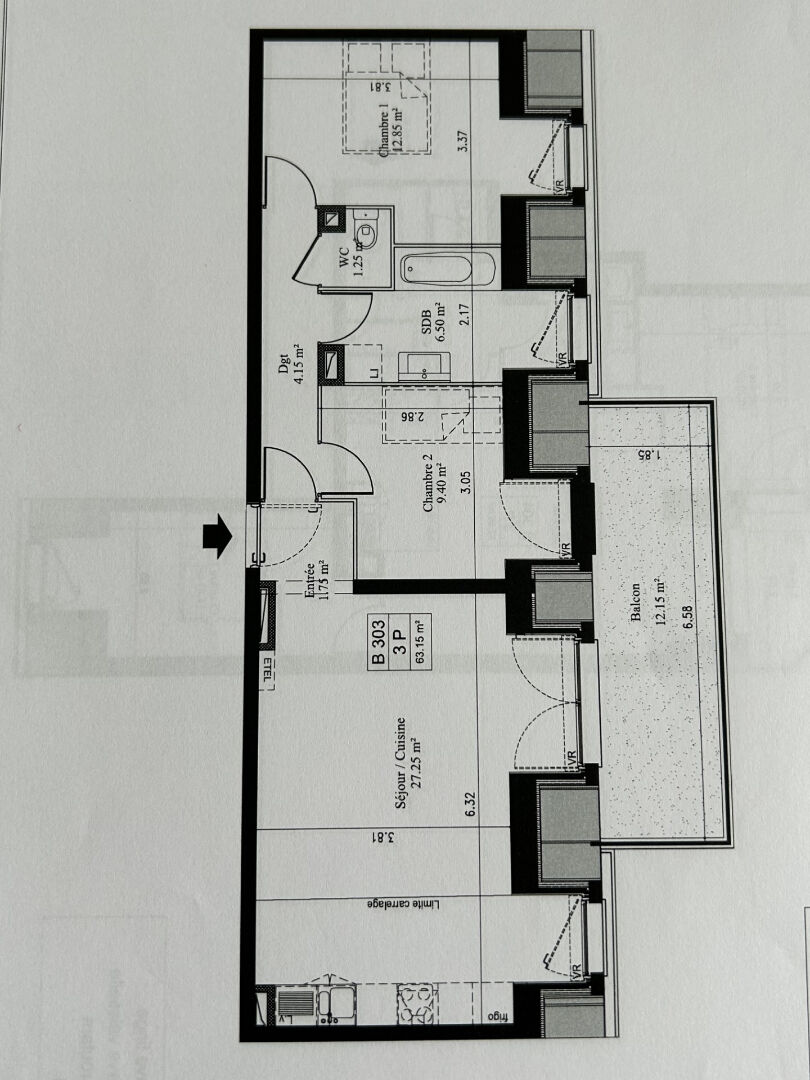 Photo Appartement Savigny Sur Orge 3 pièce(s) 63.15 m2 avec balcon  quartier Chechefeuilles à Savigny sur Orge image 6/6