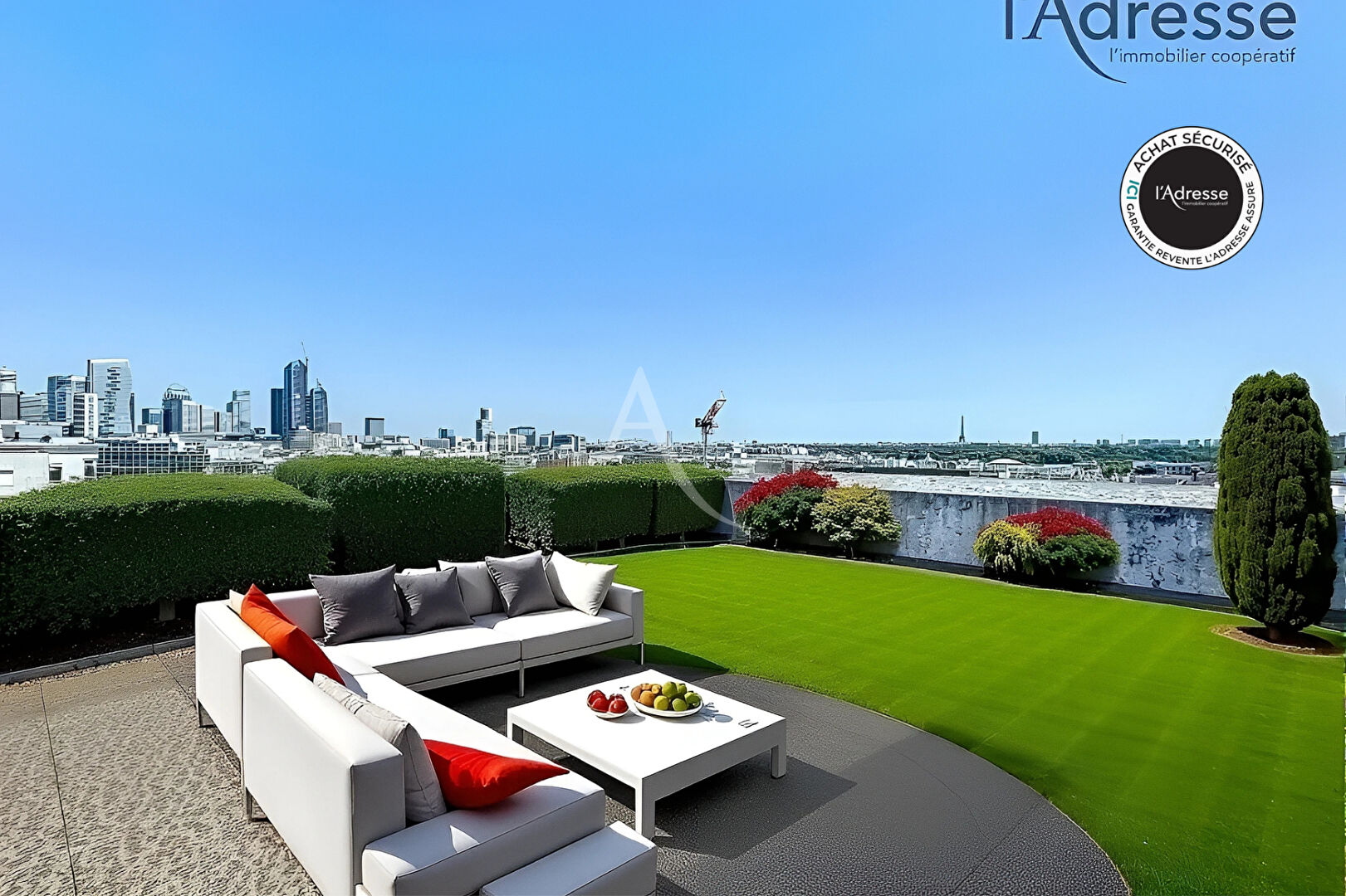 Suresnes/Limite Puteaux -  5 pièces 128m2 - Top Floor 40 m² - Balcon 20 m² - 2 places de parking - cave