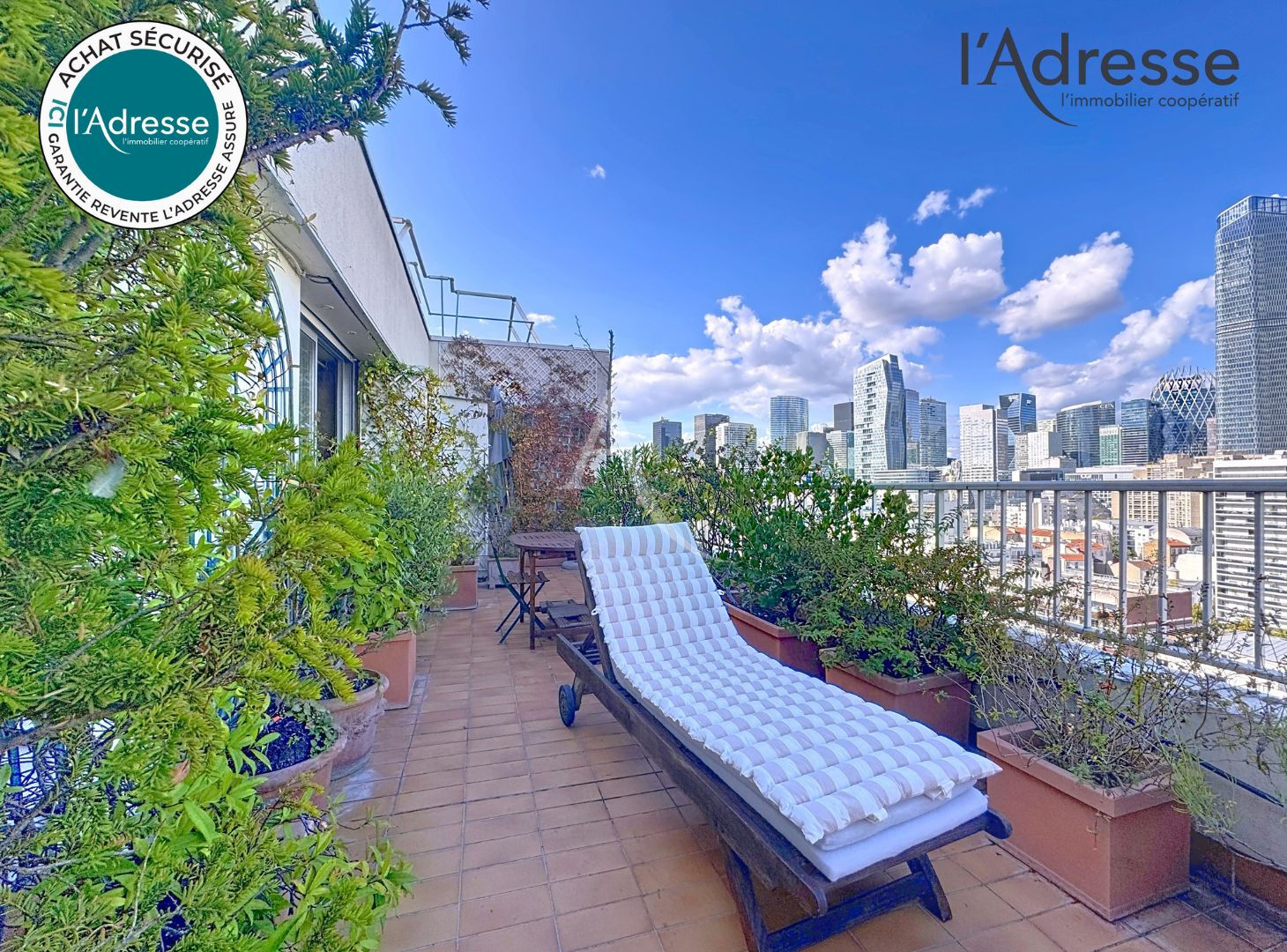 PUTEAUX/ Seine 4 pièces de 99 m² avec terrasse en dernier étage