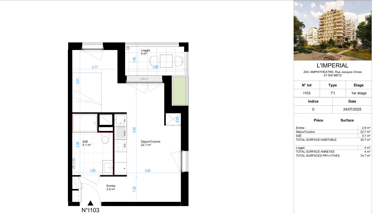 Photo Appartement  1 pièce L'Impérial image 4/4
