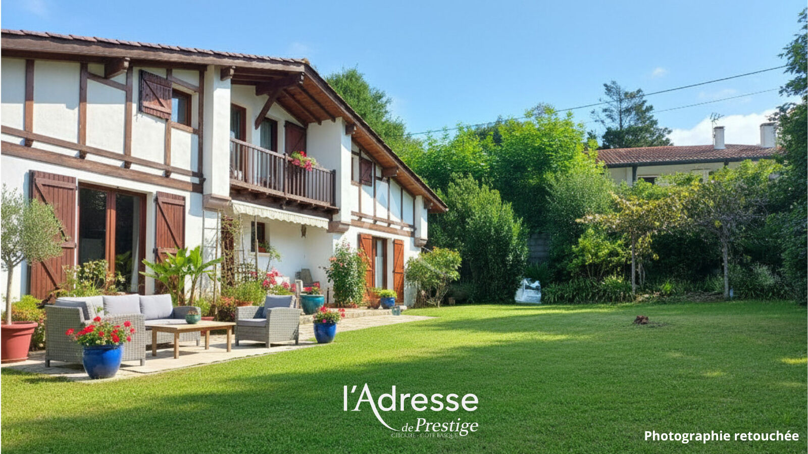 Maison néo-basque à Ascain - 4 chambres sur 3 niveaux, 2 studios locatifs