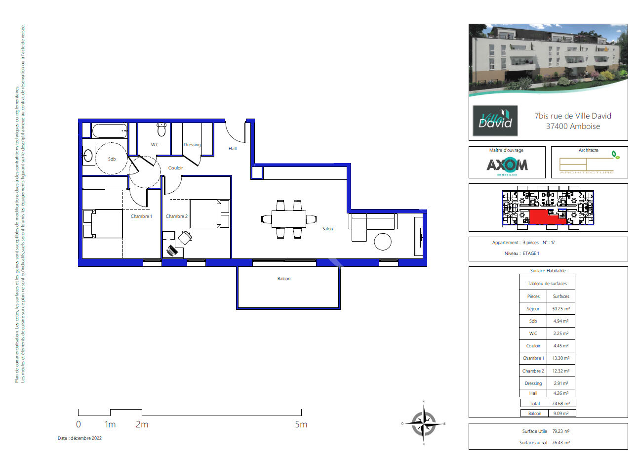 Photo Appartement Amboise 3 pièce(s) - Résidence Villa David image 3/5