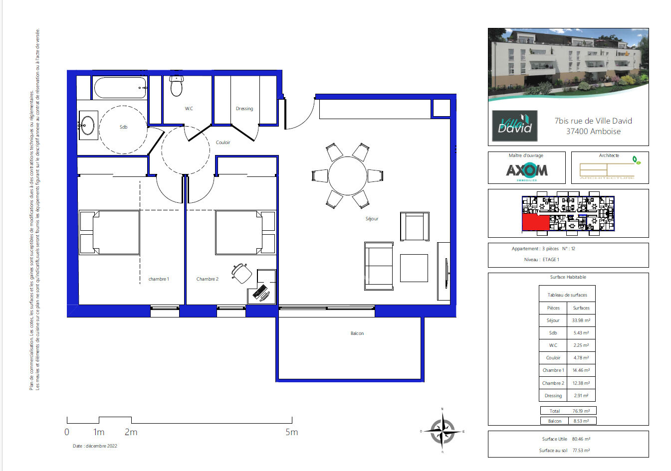 Photo Appartement Amboise 3 pièce(s) - Résidence Villa David image 6/6
