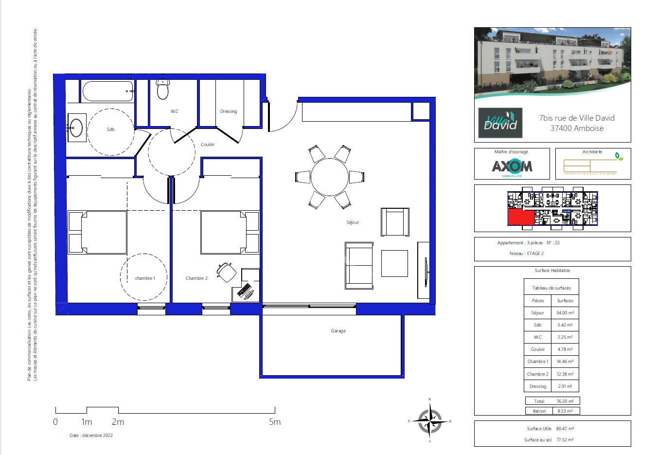 Photo Appartement Amboise 3 pièce(s) - Résidence Villa David image 2/5