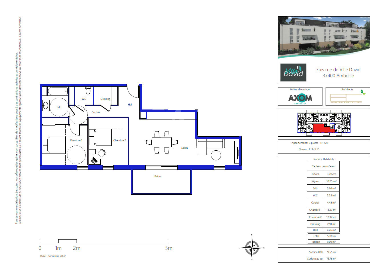 Photo Appartement Amboise 3 pièce(s) - Résidence Villa David image 3/5